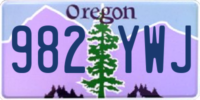 OR license plate 982YWJ