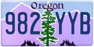 OR license plate 982YYB