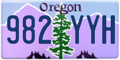 OR license plate 982YYH