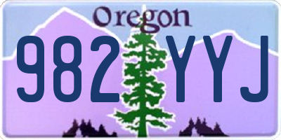 OR license plate 982YYJ