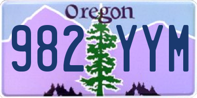 OR license plate 982YYM
