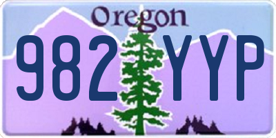 OR license plate 982YYP