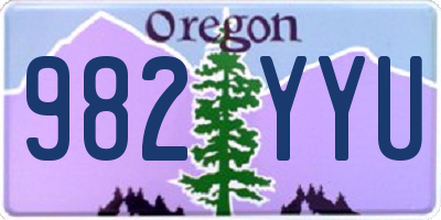 OR license plate 982YYU