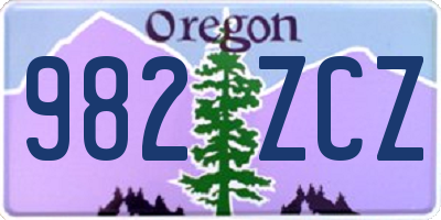 OR license plate 982ZCZ