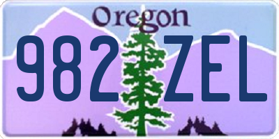 OR license plate 982ZEL