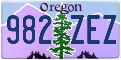 OR license plate 982ZEZ
