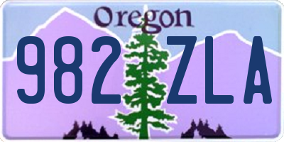 OR license plate 982ZLA