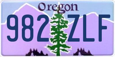 OR license plate 982ZLF