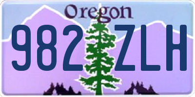 OR license plate 982ZLH