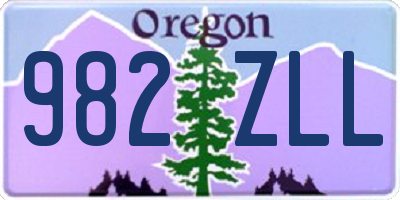 OR license plate 982ZLL