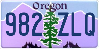 OR license plate 982ZLQ