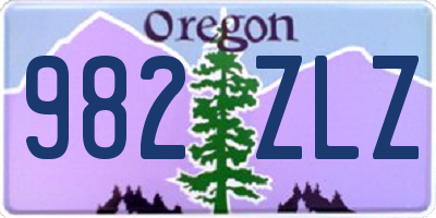 OR license plate 982ZLZ