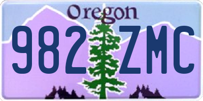OR license plate 982ZMC