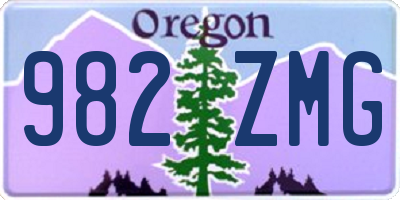 OR license plate 982ZMG