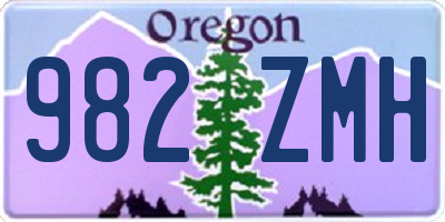 OR license plate 982ZMH