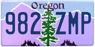 OR license plate 982ZMP