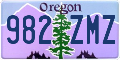 OR license plate 982ZMZ