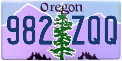 OR license plate 982ZQQ