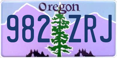 OR license plate 982ZRJ