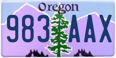 OR license plate 983AAX