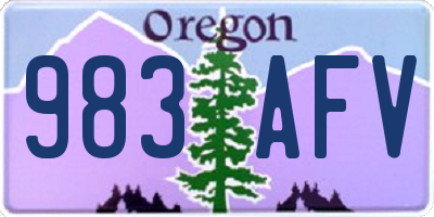 OR license plate 983AFV