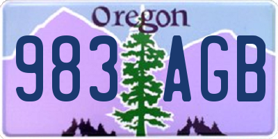 OR license plate 983AGB