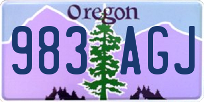 OR license plate 983AGJ
