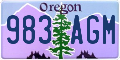 OR license plate 983AGM