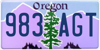 OR license plate 983AGT