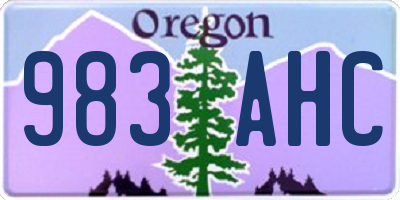 OR license plate 983AHC