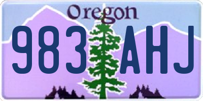 OR license plate 983AHJ