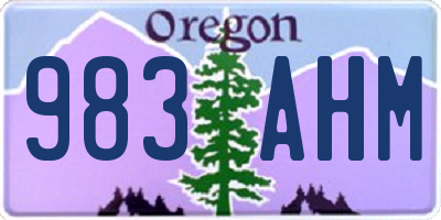 OR license plate 983AHM