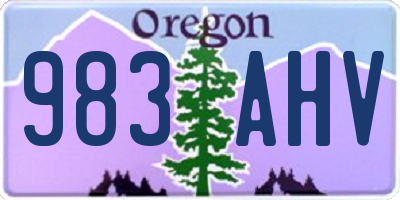 OR license plate 983AHV