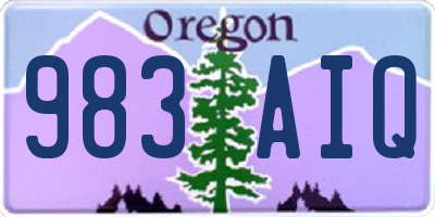 OR license plate 983AIQ
