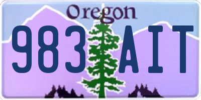 OR license plate 983AIT