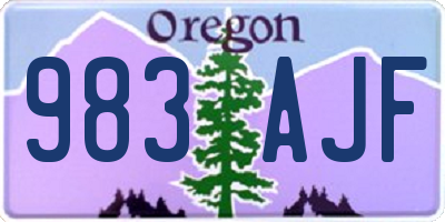 OR license plate 983AJF