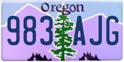 OR license plate 983AJG