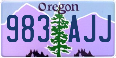 OR license plate 983AJJ