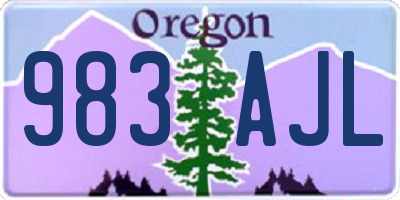 OR license plate 983AJL
