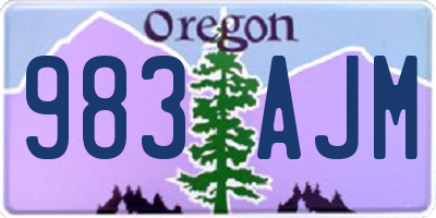 OR license plate 983AJM