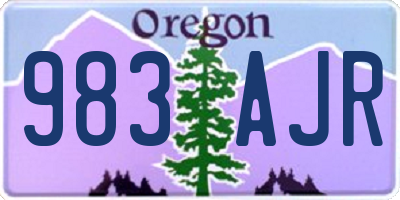 OR license plate 983AJR