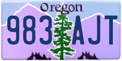 OR license plate 983AJT