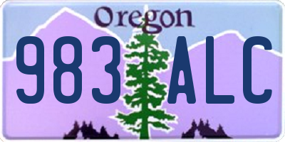 OR license plate 983ALC