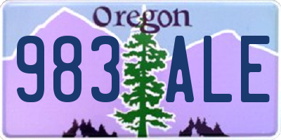 OR license plate 983ALE