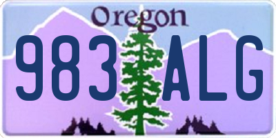 OR license plate 983ALG
