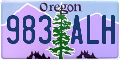 OR license plate 983ALH
