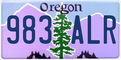 OR license plate 983ALR