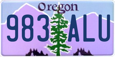 OR license plate 983ALU