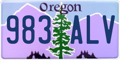 OR license plate 983ALV