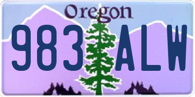 OR license plate 983ALW